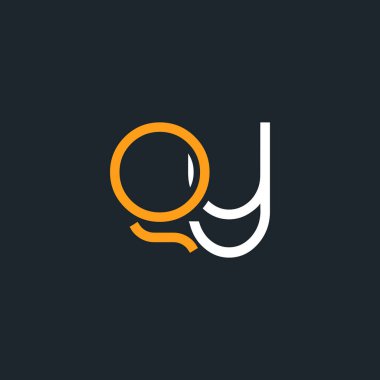  q ve y logo tasarım kartvizit şablonu. Vektör çizim