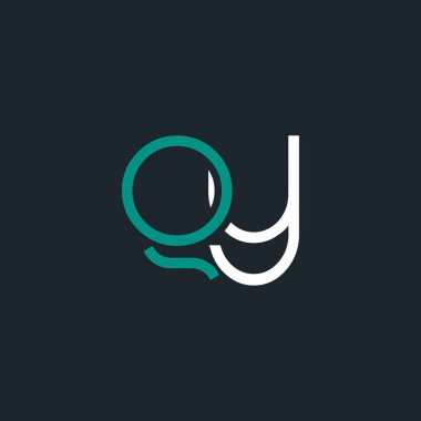  q ve y logo tasarım kartvizit şablonu. Vektör çizim