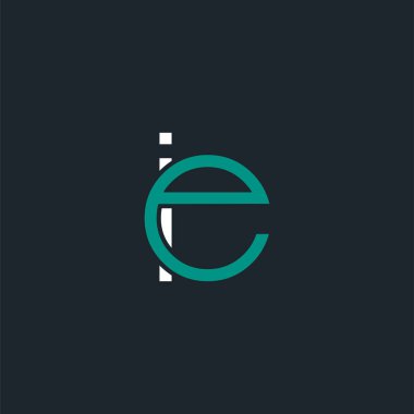 i ve e logo tasarım kartvizit şablonu. Vektör çizim
