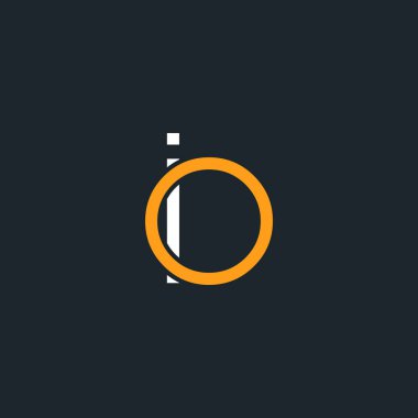 i ve o logo tasarım kartvizit şablonu. Vektör çizim