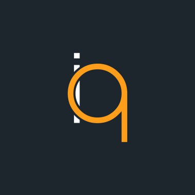 i ve q logo tasarım kartvizit şablonu. Vektör çizim