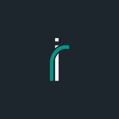 i ve r logo tasarım kartvizit şablonu. Vektör çizim
