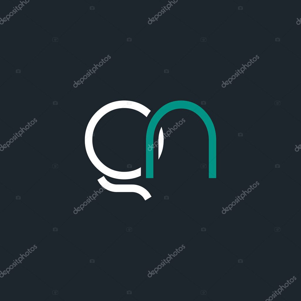 G   and  n logo design of business card template. Vector illustration