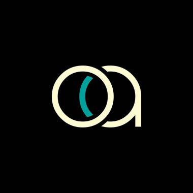 o ve kartvizit, vektör çizim için bir harf logo tasarım