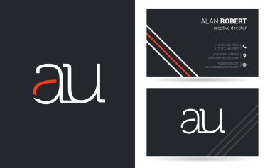 bir ve logo tasarımı ve kartvizit şablonu, vektör çizim harfleri