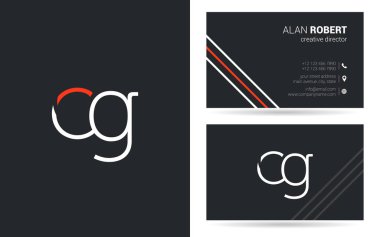 Kartvizit için C ve G harfleri logo tasarım 