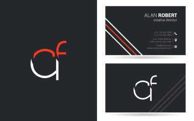 Kartvizit için C ve F harfleri logo tasarım 