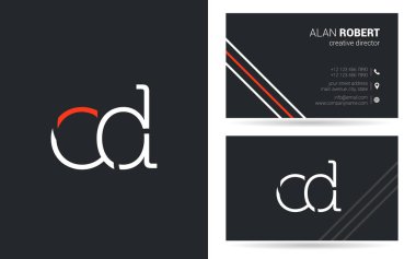 Kartvizit için C ve D harflerini logo tasarım 