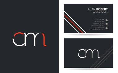Kartvizit için C ve M harf logo tasarım 