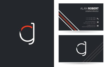 Kartvizit için C ve J harfleri logo tasarım