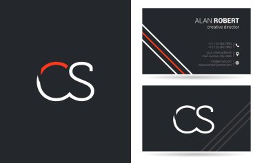 Kartvizit için C ve s harf logo tasarım 