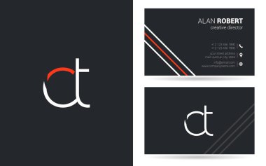 Kartvizit için C ve T harf logo tasarım 