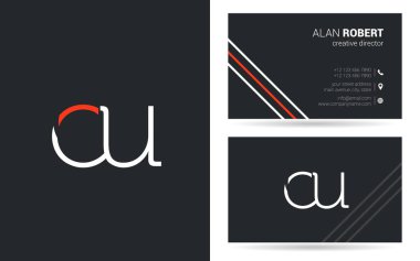 Kartvizit için C ve U harf logo tasarım