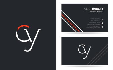 Kartvizit için C ve Y harfleri logo tasarım 