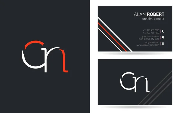Und Buchstaben Logo Design Für Visitenkarte — Stockfoto