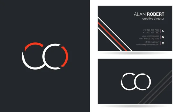 Lettres Logo Design Pour Carte Visite — Photo