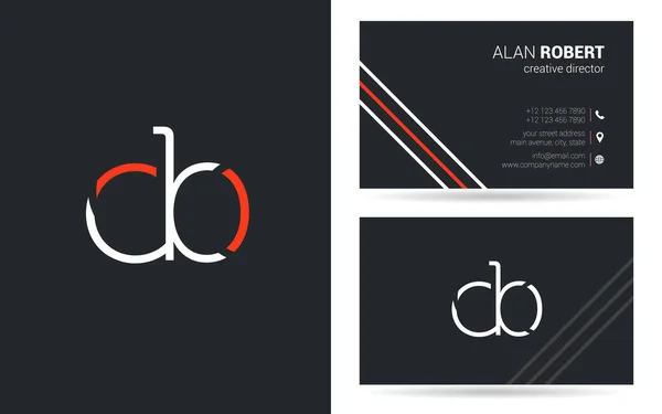 ビジネス カードの の文字ロゴ デザイン — ストック写真