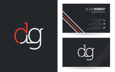 D ve G harfleri logo tasarımı kartvizit için 