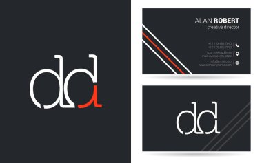 D ve D logo tasarım kartvizit için mektuplar 