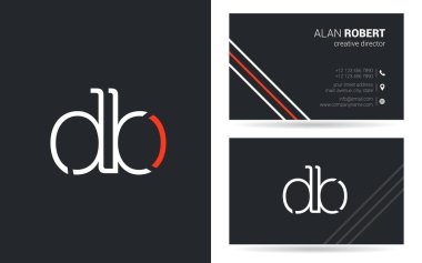 D ve B harfleri logo tasarımı kartvizit için 