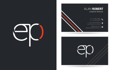 Kartvizit için E ve P harfleri logo tasarım 