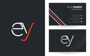 Kartvizit için E ve Y harfleri logo tasarım 