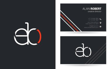 Kartvizit için E ve B harfleri logo tasarım 