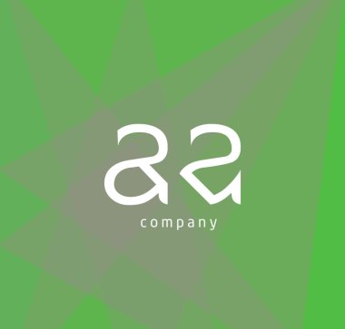 Kartvizit, vektör çizim için bir ve bir harf logo tasarım