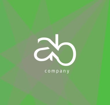 bir ve b harfleri kartvizit, vektör çizim için logo tasarımı