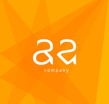 Kartvizit, vektör çizim için bir ve bir harf logo tasarım