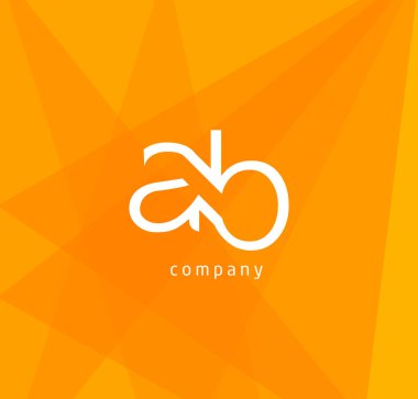 bir ve b harfleri kartvizit, vektör çizim için logo tasarımı