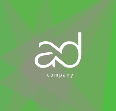 bir ve d harfleri kartvizit, vektör çizim için logo tasarımı