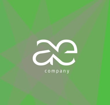 bir ve e mektup kartvizit, vektör çizim için logo tasarımı