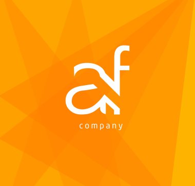 bir ve f harfleri kartvizit, vektör çizim için logo tasarımı