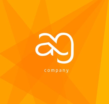 bir ve g harfleri kartvizit, vektör çizim için logo tasarımı