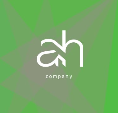 bir ve h harfleri kartvizit, vektör çizim için logo tasarımı