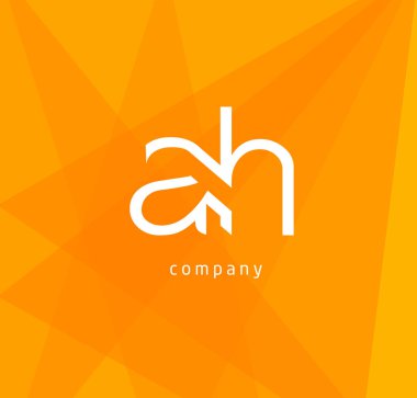 bir ve h harfleri kartvizit, vektör çizim için logo tasarımı