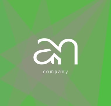 bir ve n harfleri kartvizit, vektör çizim için logo tasarımı