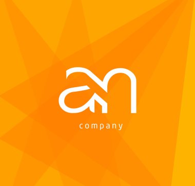 bir ve n harfleri kartvizit, vektör çizim için logo tasarımı