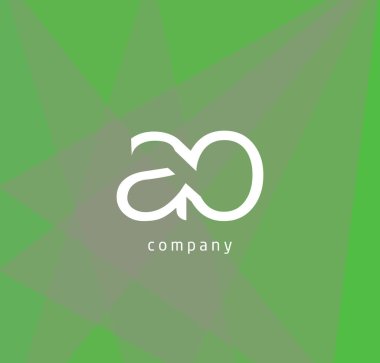 bir ve o mektupları kartvizit, vektör çizim için logo tasarımı