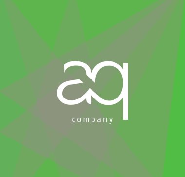 bir ve q mektupları kartvizit, vektör çizim için logo tasarımı