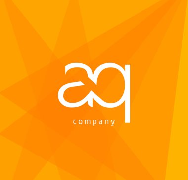 bir ve q mektupları kartvizit, vektör çizim için logo tasarımı