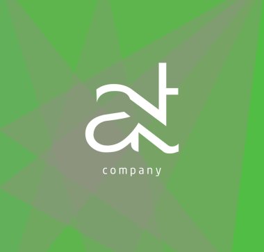 bir ve t harfleri kartvizit, vektör çizim için logo tasarımı