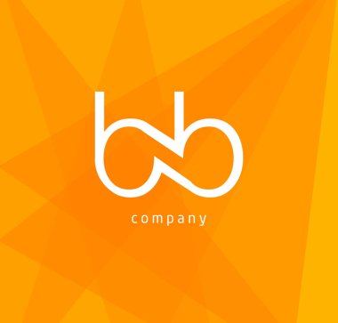 b ve b harfleri logo tasarım kartvizit, vektör çizim için