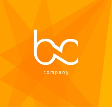 Kartvizit, vektör çizim için b ve c harfleri logo tasarım