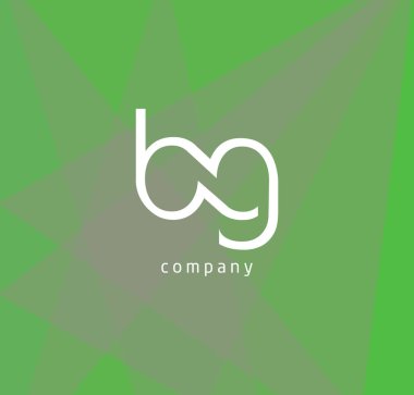 Kartvizit, vektör çizim için b ve g harfleri logo tasarım