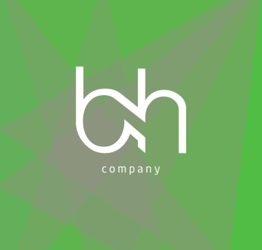 b ve h harfleri logo tasarımı kartvizit, vektör çizim için