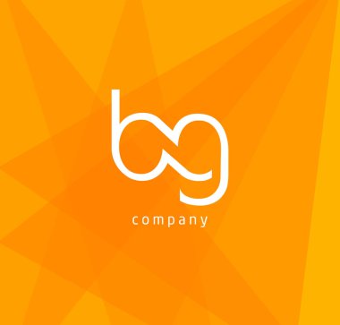 Kartvizit, vektör çizim için b ve g harfleri logo tasarım