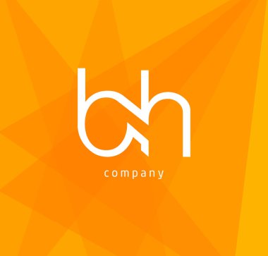 b ve h harfleri logo tasarımı kartvizit, vektör çizim için