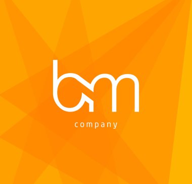 Kartvizit, vektör çizim için b ve m harf logo tasarım